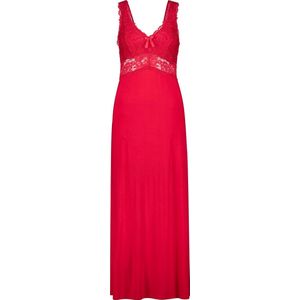 Hunkemöller Lange slipdress Negligé Nora Lace lang - rood - Maat 2XS