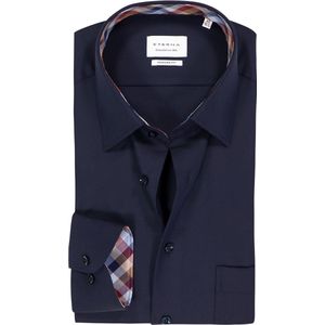 ETERNA - Modern Fit - Overhemd - Donkerblauw - Strijkvrij