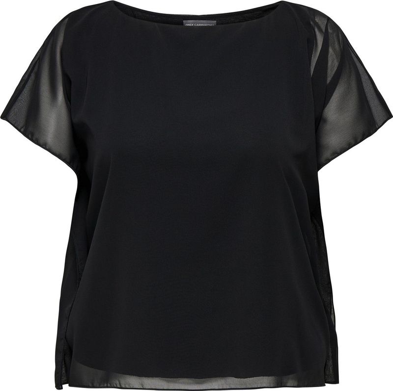 ONLY CARMAKOMA - CARCOKO SS O-NECK TOP WVN - Blouse - Dames