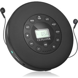 Draagbare CD Speler met Bluetooth, USB en AUX - Compacte Boom Box