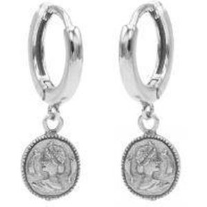 Karma hinged hoops symbool coin zilver M1967HIN