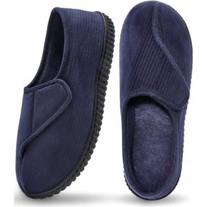 Diabetes Pantoffels voor Heren, Verstelbare Slippers met Traagschuim en Dichte Neus, EU 42