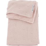 Meyco Baby Mini Knots teddy ledikant deken - soft pink - 100x150cm