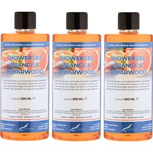 Douchegel Sweet Orange & Cedarwood 500 ml - set van 3 stuks - Showergel