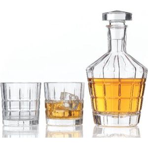 Leonardo Spiritii whiskeykaraf met 2 glazen