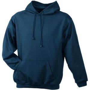 James and Nicholson Unisex Hooded Sweatshirt (Benzineblauw)