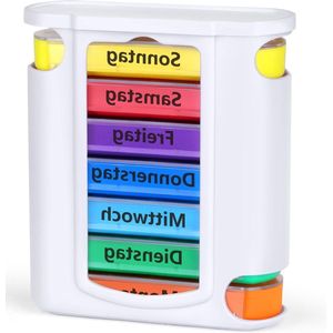 Allecto plus - Tablettenbox met 4 vakken voor ochtend, middag, avond - 7 dagen - Organizer supplement box