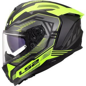 LS2 FF817 Challenger II helm Dravix mat zwart geel XL