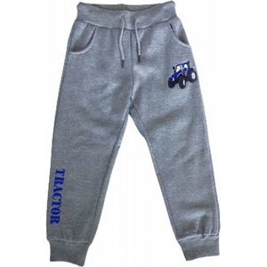 S&c Joggingbroek met geborduurde trekker / tractor - grijs/blauw - New Holland - maat 86/92 (2) - H132