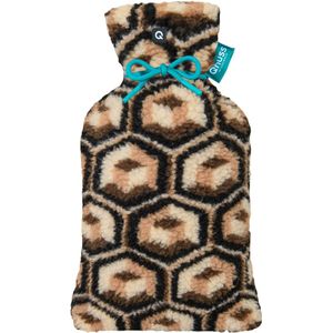 Qnuss Elektrische Kruik XL - Duurzaam & Draadloos - Oplaadbaar - Infraroodwarmte - Waterkruik - 40x20 cm - Retro - Inclusief Powerbank