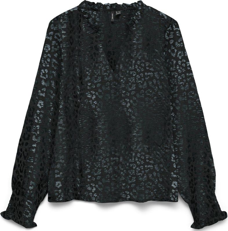 VERO MODA - VMCARLA FOIL V-NECK TOP WVN GA - Blouse - Dames