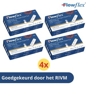 Zelftest - Covid-19 - Corona zelftest - Corona Covid sneltest FlowFlex 4 stuks (SARS, RIVM goedgekeurd)