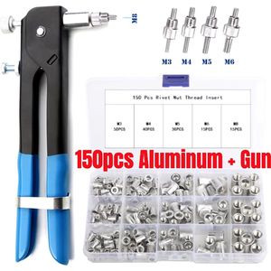 Blindklinkmoer tang set blindklink moeren M4 M5 M6 M8 + 150 delige moeren set