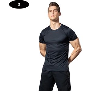 Bovista Sportshirt Heren - Sport - Fitness - Compressie Shirt - Corrigerend Hemd - Sportkleding - Mannen - Zwart - S