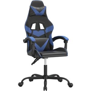 vidaXL-Gamestoel-kunstleer-zwart-en-blauw