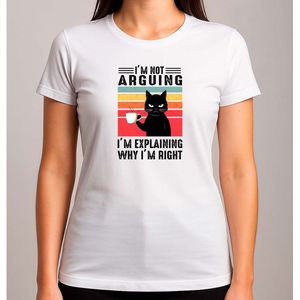 I'm Explaining why I'm Right - T Shirt - Funny - SoFunny - Grappig - ZoGrappig - Sarcasm - SarcasticHumor - Sarcasme - Sarcastisch - Cat - Kat