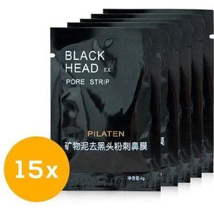 Pilaten - Blackhead Masker - 15 Stuks - Gezichtsmasker voor Mee-eters Verwijderen