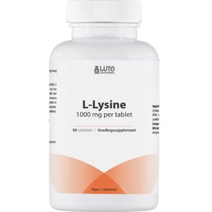 L-Lysine - 1000 mg per tablet - 90 tabletten - Zonder ongewenste toevoegingen - Hoog gedoseerd - Veganistisch - Luto Supplements