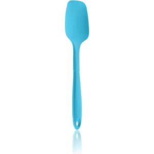 Lepel voor restjes, Flex Spoon M, Premium Food Silicone met roestvrijstalen kern, in een kleurrijke doos (Turquoise, Individuele Flex Lepel)