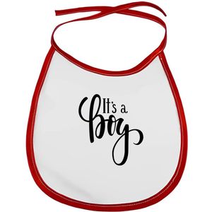 Akyol - it's a boy slabbetje rood - Baby - kersverse ouders - geboorte kraamcadeau jongen - babyshower