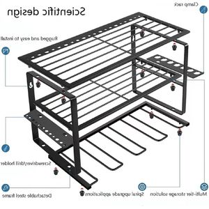 Hangende wandgemonteerde garage-organizer voor elektrisch gereedschap - gereedschapshouder voor elektrische boor