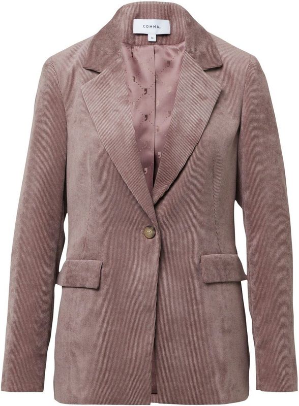 comma - Slim Fit Blazer - Corduroy - Dames - Met Klepzakken