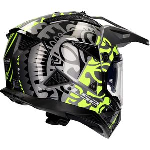 LS2 Helm Pioneer II Rangi MX702 fluor geel maat L