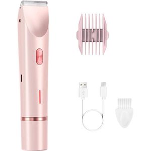 Elektrisch scheerapparaat voor dames - 2-in-1 elektrisch scheerapparaat - Trimmer - Epilator - Trimmer - Bikinilijntrimmer - Waterdicht - zachtehuid - moeiteloos - Zacht - Roze