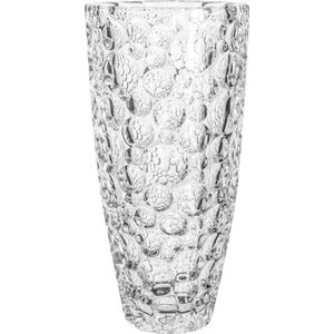 Belle Vous Crystal Clear Glass Vase - 25cm/10 Inches Tall - Modern Decorative Flower Jug for Home, Living Room, Office & Wedding Centrepiece or Gift