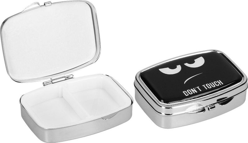 Pillendoosje - Klein - 5,5 x 4 x 1,5 cm - Drukslot