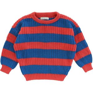 Stripe - Oversized Sweater - Blauw en Wit Gestreept - Unisex
