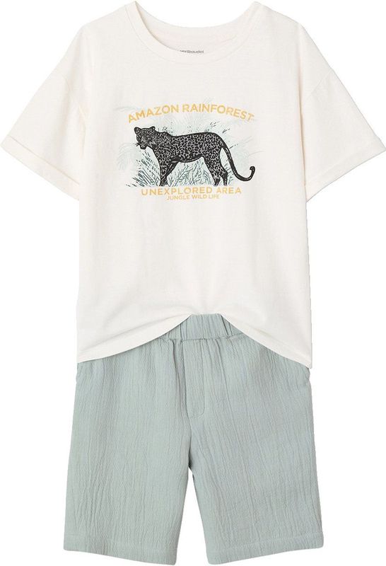 Vertbaudet - Jongensset - Korte Broek en T-shirt - 100% Katoen