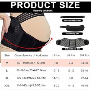 Mammy Vrouwen Zwangerschapsbuikband - Licht en Ademende Buiksteunband voor Zwangere Vrouwen XL