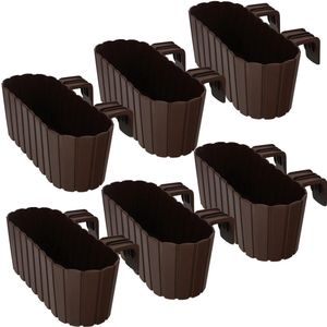 Kotarbau - Balkon Bloembak - 400mm - Rustiek Bruin - Set van 6