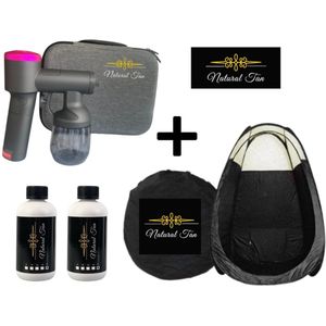 Natural Tan - Professionele starters pakket Cordless Natural Tan - Zwart Roze