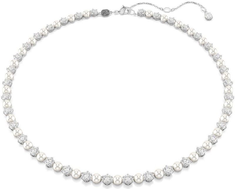 Swarovski - Matrix - Ketting - Zilverkleurig - Basis Metaal - Rhodium Laag