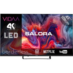 Salora FOD43UV - 43 Inch - Smart TV - 4K Ultra HD - 2023 - VIDAA - Smart 43 inch tv