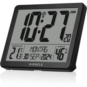 Digitale radiogestuurde wekker met XXL-display, temperatuur- en luchtvochtigheidsmeting