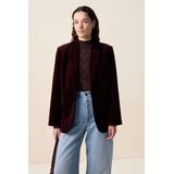 Sissy-Boy - Donkerrode velvet blazer