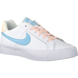 Nike Court Royale - Wit/Blauw/Roze - Sneakers Dames - Synthetisch Leer