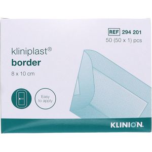 Kliniplast Border eilandpleister, 8x10cm, steriel, 50 stuks