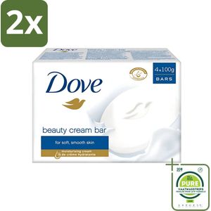 Dove - Zeep - Beauty Cream Bar - Verzachtend en kalmerend - 4 x 100 g - Voordeelverpakking - 2 stuks - Zeep - Crème