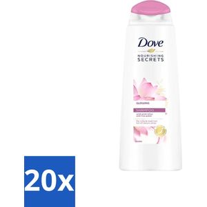 Dove Nourishing Secrets - Shampoo - Roze lotus & Rijstwater - 250 ml - Bulkverpakking - 20 stuks