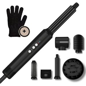 Bellezabo Fohnborstel - Airstyler Pro - Multistyler - Krulborstel - Krultang - Diffuser - 7-in-1 - Zwart