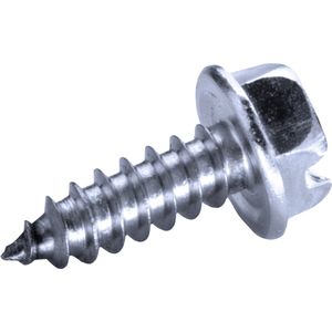 GOEBEL® - 1000 x Zeskantkop plaatschroeven (Ø x L) 4,2 x 13 mm RVS V2A / A2 (AISI 304/02) met Zonder Ring DIN7976 / ISO1479 met aangeperste ring met sleuf - Schroeven - 2035142130