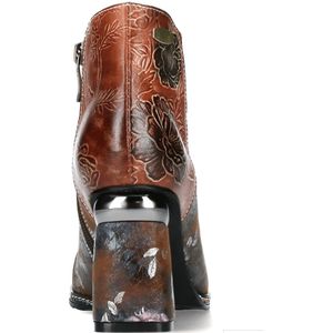 Laura Vita Dames Enkellaars Kinoao Camel BRUIN