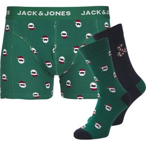 Jack & Jones Heren Kerst Giftbox JACSWEET SANTA Groen - Maat M