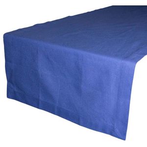 Delfts blauw Uni Tafelloper 50x140cm