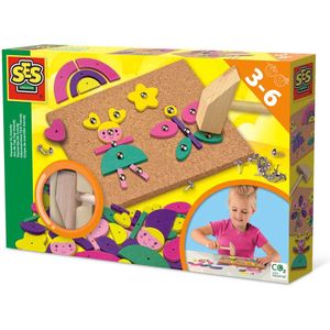 SES - Hamertje Tik - trendy - Montessori Speelgoed - vrolijke kleuren - veilige spijkertjes