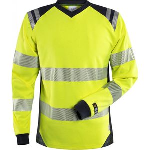 Fristads Flamestat Hi Vis T-Shirt Dames Klasse 3 7357 Tfl - Hi-Vis geel/marineblauw - 2XL